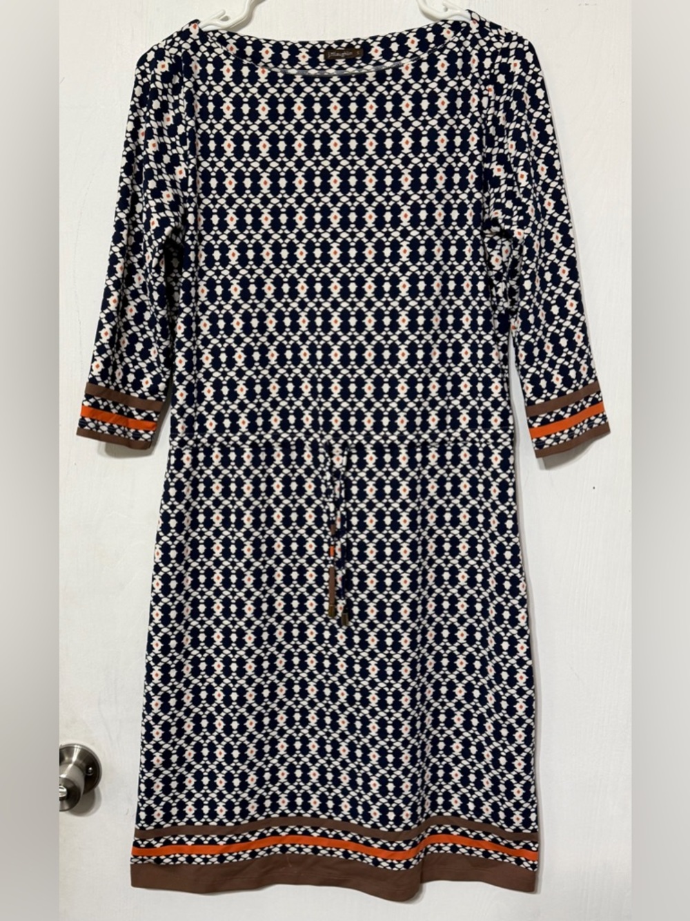 J. McLaughlin Catalina 3/4 Sleeve Drawstring Dress